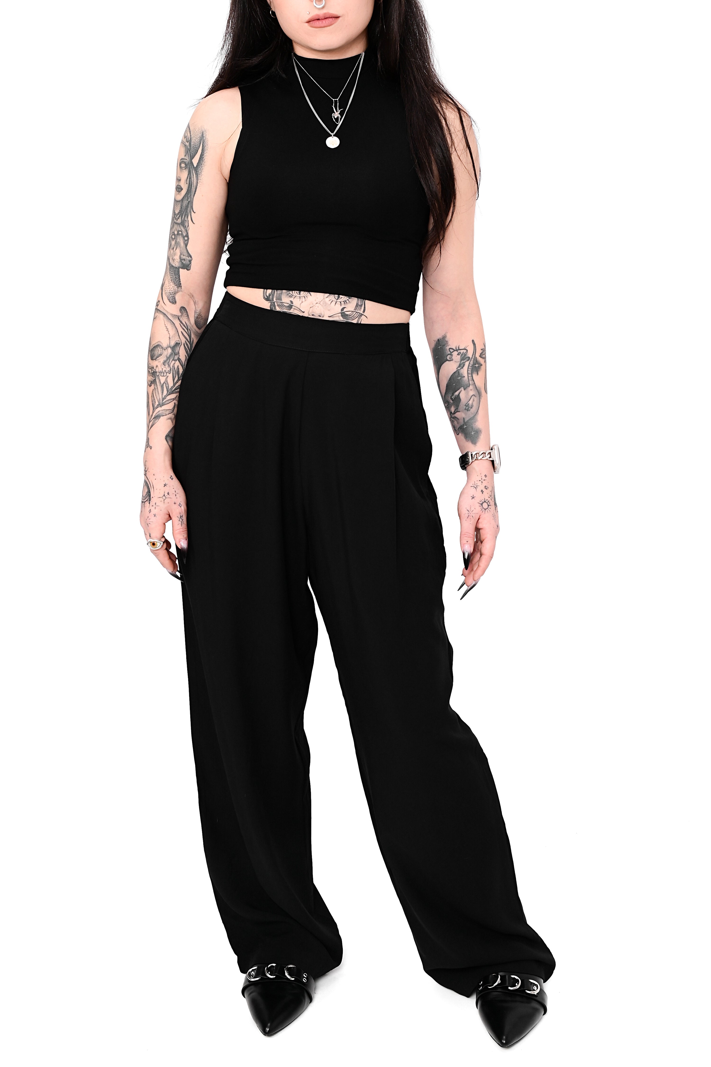 Wide Leg Lounge Pants - Black - No Restock!