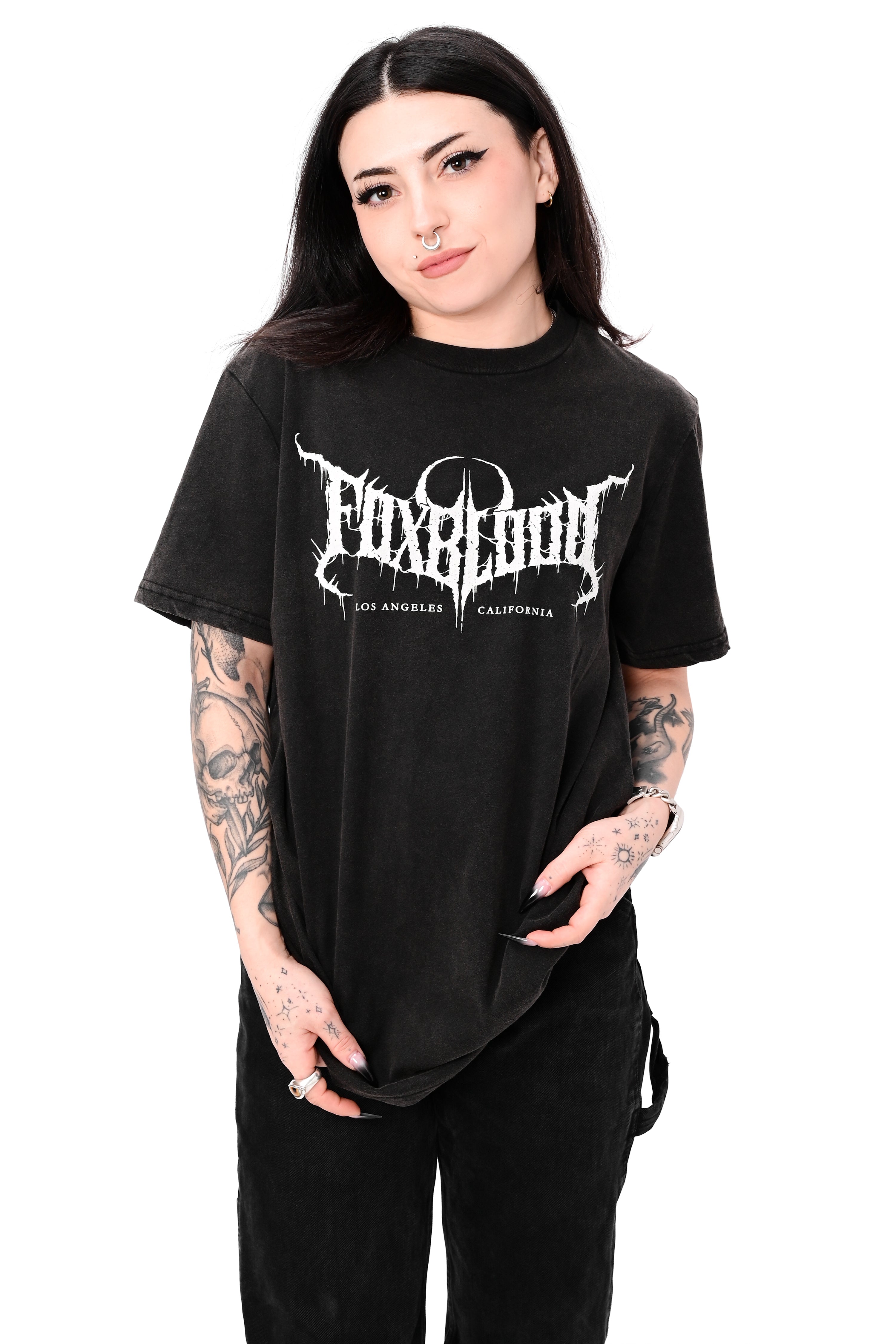 Oversized Foxblood T-Shirt - Vintage Black
