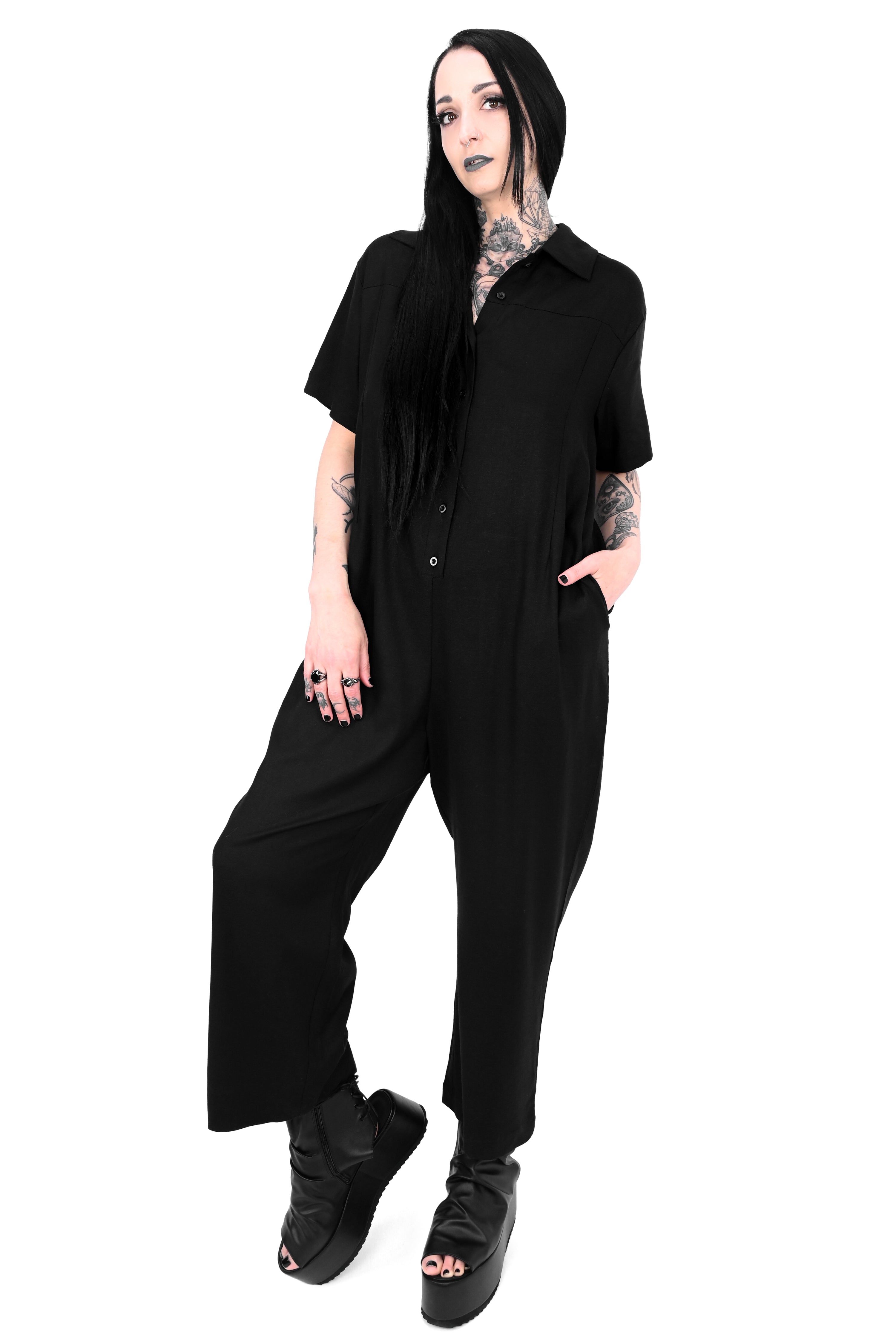 Unisex Boiler Button Up Jumpsuit