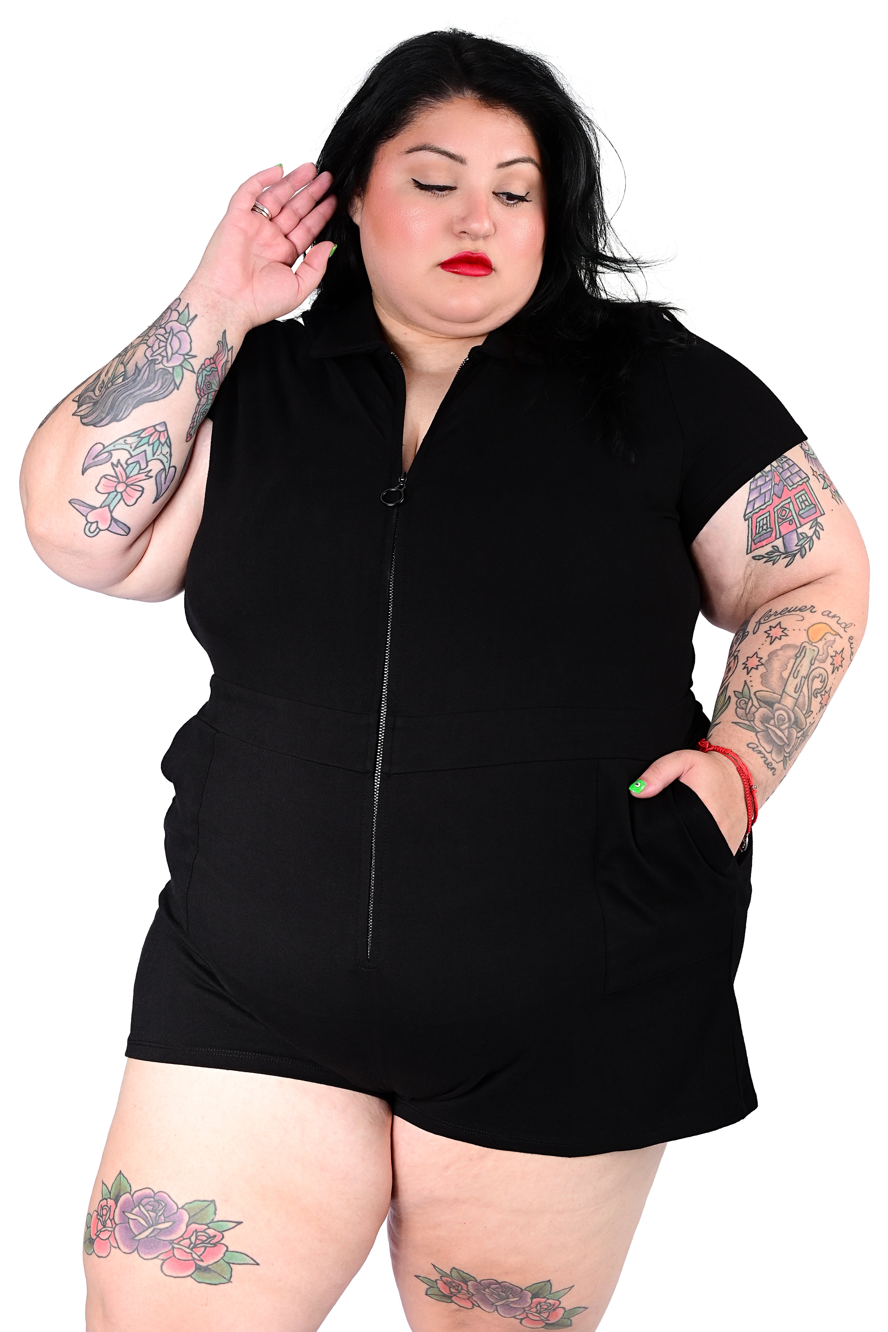 Jamie Lee Zip Up Romper