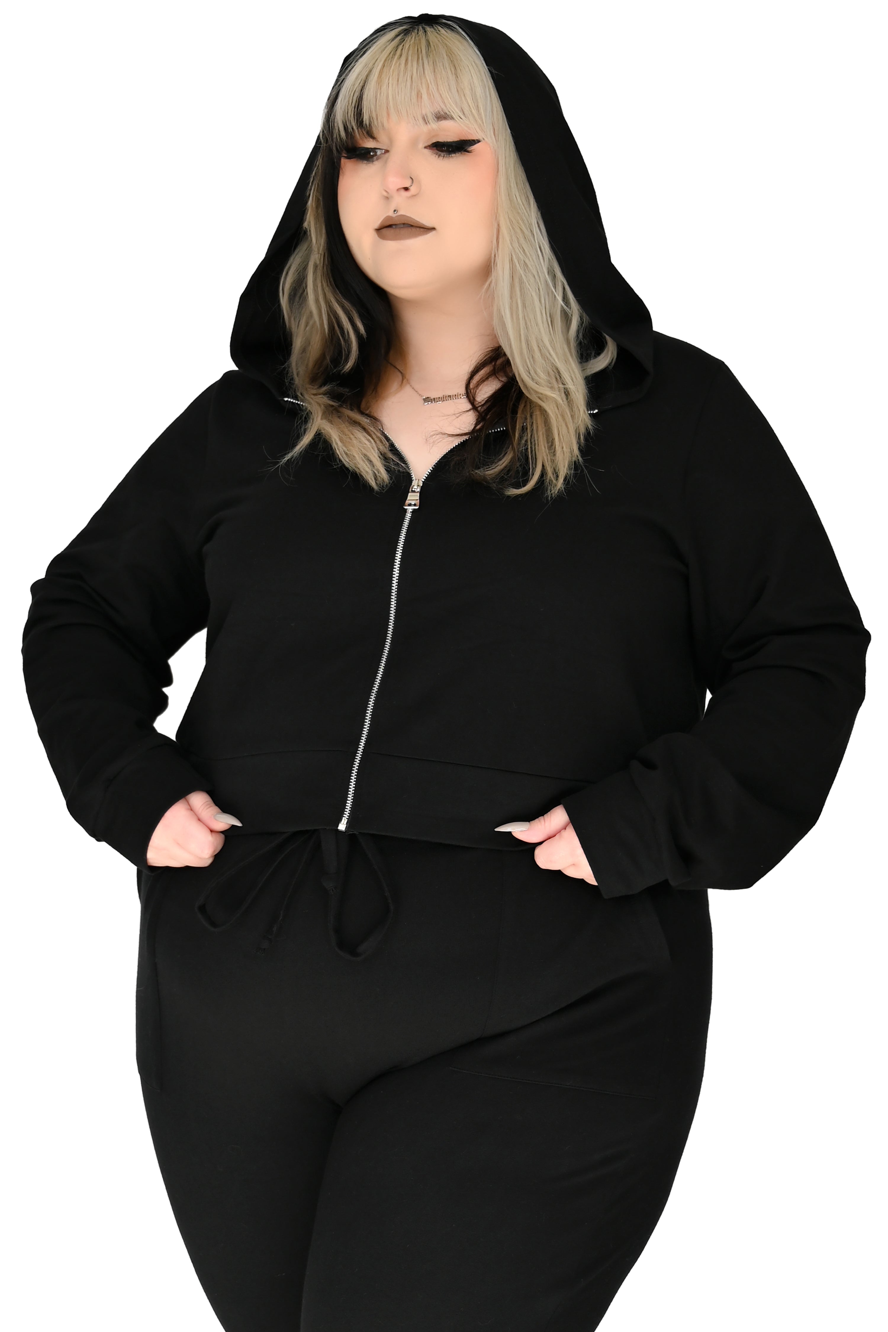 Goth Y2K Crop Hoodie - No Restock! M & 4XL left!