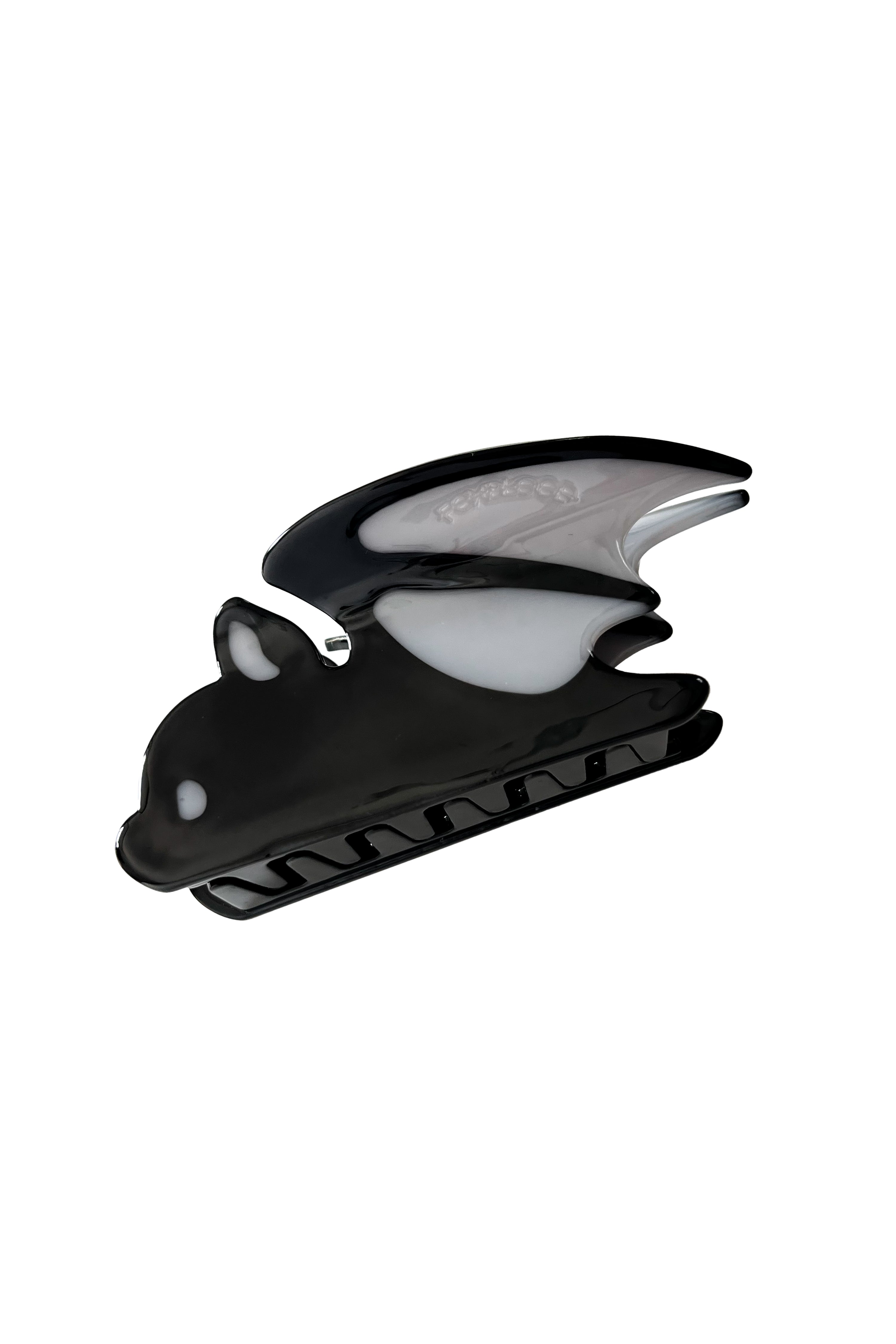black and grey bat claw clip