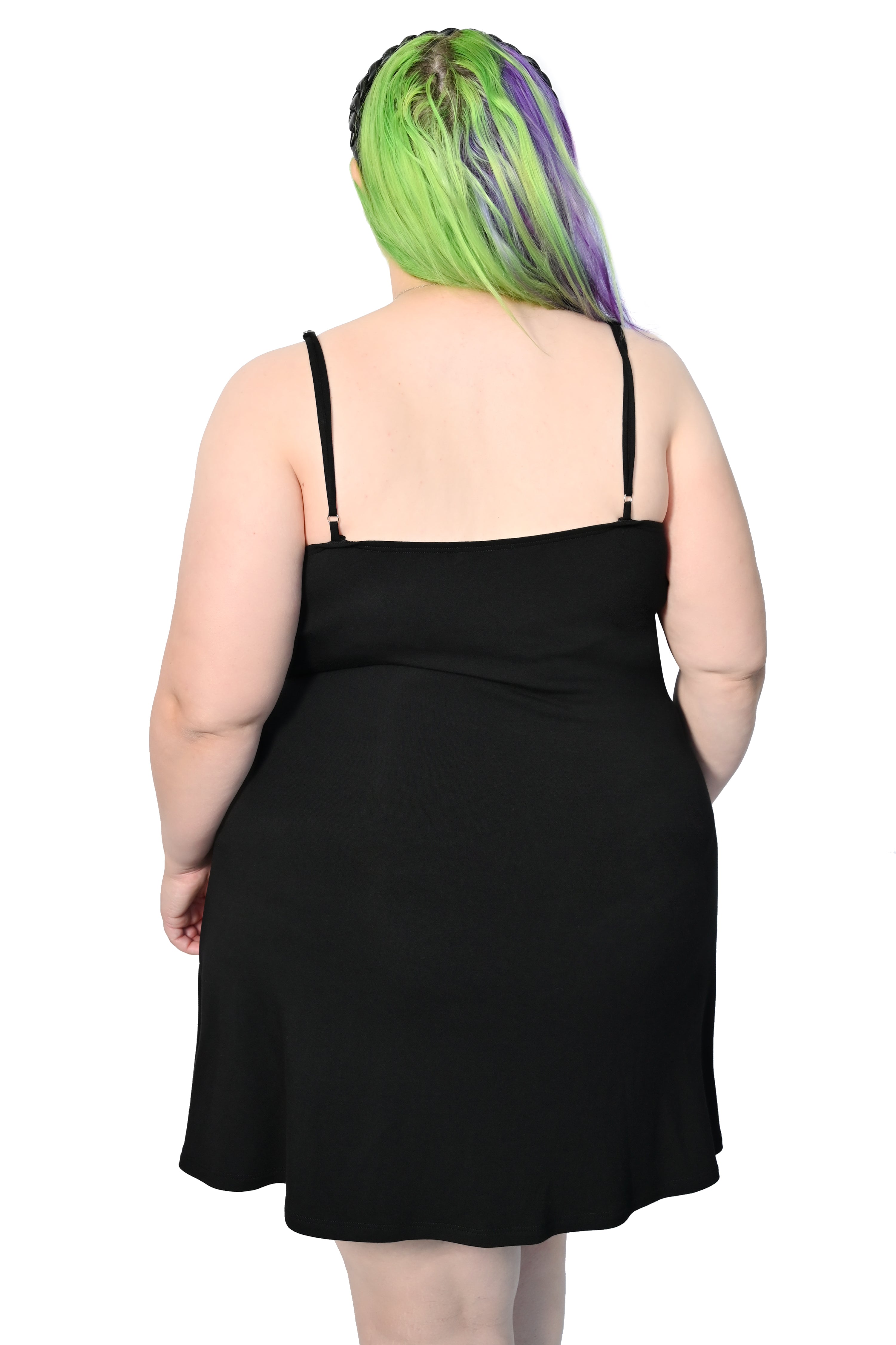 Soft cotton modal spaghetti strap slip dress with adjustable straps